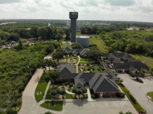 Bird's eye view of assisted living facility