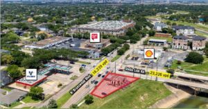 Drone photo of retail property at 4005 N Braeswood, Houston, TX 