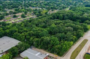 Drone photo of land for sale on Phelan Blvd, Beaumont, TX