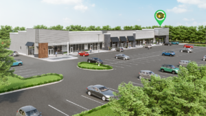 Rendering of retail property available on FM 1488 in Magnolia, TX