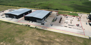 Drone photo of industrial property available at 3012 Venergy Dr, Brokshire, TX
