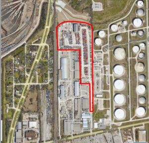 Aerial photo of Industrial yard